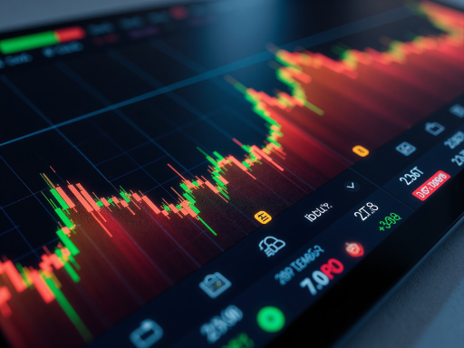 金融理财应用界面，数据图表显示，安全认证标识，专业金融背景